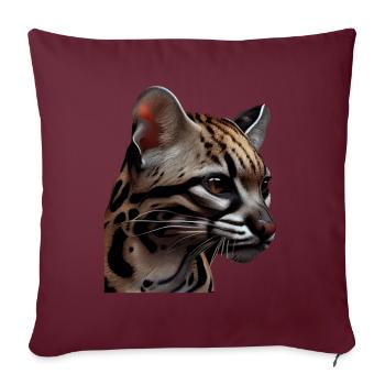 juste un garçon qui aime Ocelots Ocelot ocelot ocelot - Housse de coussin décorative 45 x 45 cm - bordeaux - Devant
