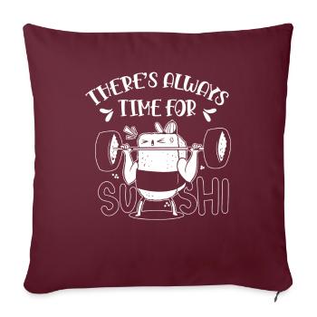 Il est toujours temps pour les amateurs de sushis - Housse de coussin décorative 45 x 45 cm - bordeaux - Devant