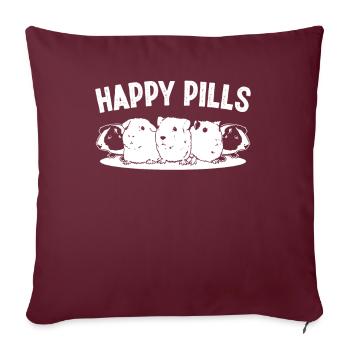 Happy Pills - Sofakissenbezug 45 x 45 cm - Burgunderrot - Vorne