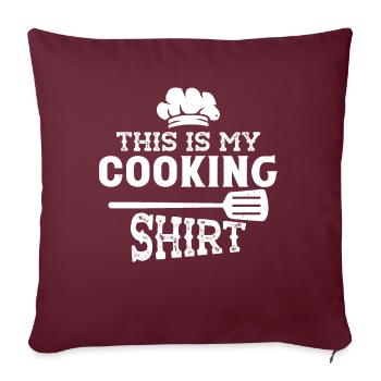 C’est ma cuisine - Housse de coussin décorative 45 x 45 cm - bordeaux - Devant