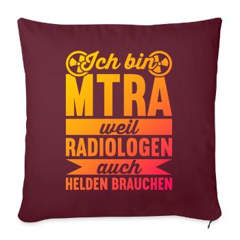 MTRA Röntgen Radiologie Radiologe MTA - Sofakissenbezug 45 x 45 cm - Burgunderrot - Vorne