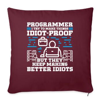 Programmer i try to make things - Sofakissenbezug 45 x 45 cm - Burgunderrot - Vorne