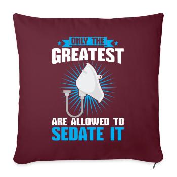 Seuls les plus grands sont autorisés à le calmer - Housse de coussin décorative 45 x 45 cm - bordeaux - Devant