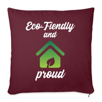 Respectueux de l’environnement et fier - Housse de coussin décorative 45 x 45 cm - bordeaux - Devant