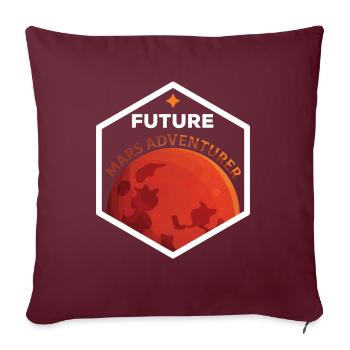 Zukünftiger Mars Abenteurer Astronaut Planet - Sofakissenbezug 45 x 45 cm - Burgunderrot - Vorne