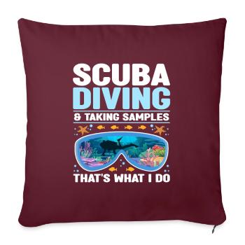 Dictons des biologistes marins | Cadeaux de biologie marine - Housse de coussin décorative 45 x 45 cm - bordeaux - Devant