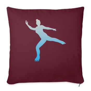 Patinage artistique Patinage artistique Patinage sur glace Cadeau - Housse de coussin décorative 45 x 45 cm - bordeaux - Devant