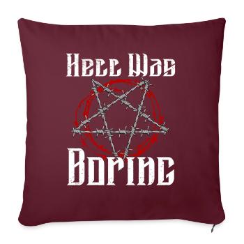 Satan Beelzebub Teufel Gothic Pentagram Mystisch - Sofakissenbezug 45 x 45 cm - Burgunderrot - Vorne