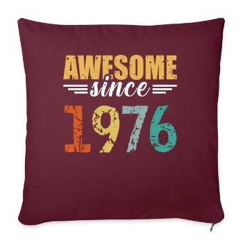 Indubitable depuis 1976 - tout simplement génial! - Housse de coussin décorative 45 x 45 cm - bordeaux - Devant