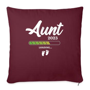 Tante Loading 2023 (Garantie du prix le plus bas) - Housse de coussin décorative 45 x 45 cm - bordeaux - Devant