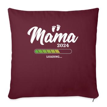 Mama Loading 2024 (Garantie du prix le plus bas) - Housse de coussin décorative 45 x 45 cm - bordeaux - Devant
