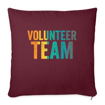 Équipe de bénévoles Bénévole Profession Bénévole - Housse de coussin décorative 45 x 45 cm - bordeaux - Devant