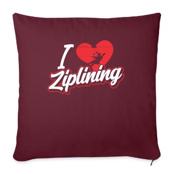 J’adore la tyrolienne sportive Tyrolienne - Housse de coussin décorative 45 x 45 cm - bordeaux - Devant