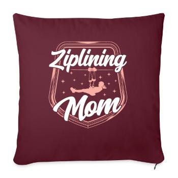 Tyrolienne Maman Dictons Tyrolienne Tyrolienne Sports - Housse de coussin décorative 45 x 45 cm - bordeaux - Devant