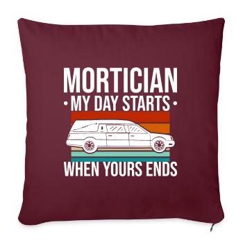 Directeur funéraire de Mortician Mortuary - Housse de coussin décorative 45 x 45 cm - bordeaux - Devant