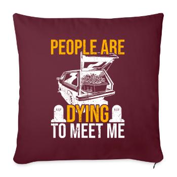 Directeur funéraire de Mortician Mortuary - Housse de coussin décorative 45 x 45 cm - bordeaux - Devant