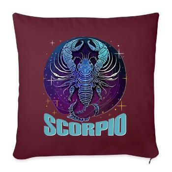 Scorpio Celestial Scorpion Zodiac Symbol Scorpius - Sofakissenbezug 45 x 45 cm - Burgunderrot - Vorne