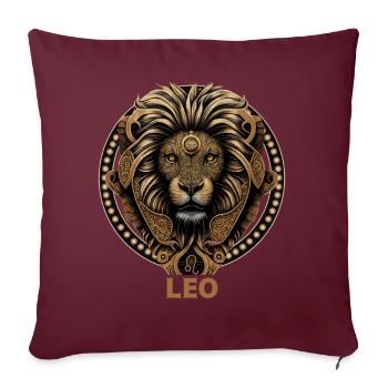 Leo Zodiac Astrology Symbol Lion Constellation - Sofakissenbezug 45 x 45 cm - Burgunderrot - Vorne