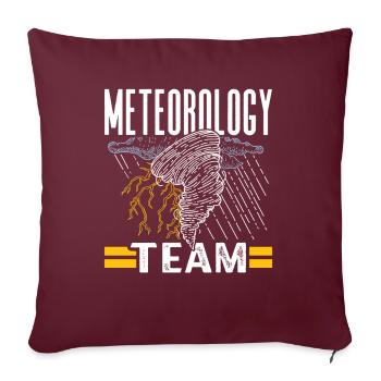 Équipe Météorologie Météorologue Prévisions météorologiques - Housse de coussin décorative 45 x 45 cm - bordeaux - Devant
