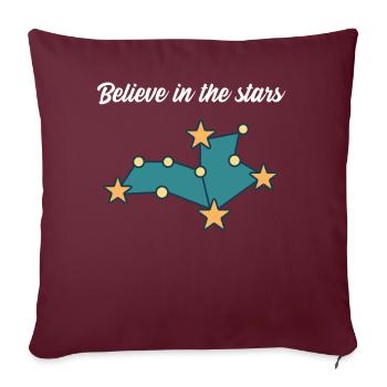 Believe in the stars - Astrology Horoscope - Sofakissenbezug 45 x 45 cm - Burgunderrot - Vorne