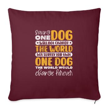 Animal Rescue Animal Rights Animal Love Pet Gift - Housse de coussin décorative 45 x 45 cm - bordeaux - Devant