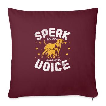Animal Rescue Animal Rights Animal Love Pet Gift - Housse de coussin décorative 45 x 45 cm - bordeaux - Devant