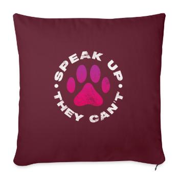 Animal Rescue Animal Rights Animal Love Pet Gift - Housse de coussin décorative 45 x 45 cm - bordeaux - Devant