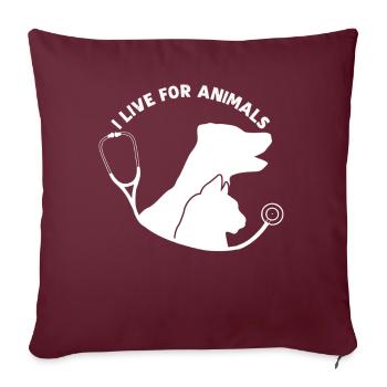 Vétérinaire en médecine vétérinaire - Housse de coussin décorative 45 x 45 cm - bordeaux - Devant