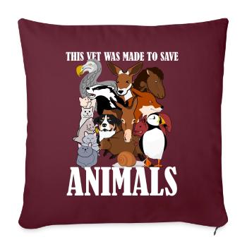 Vétérinaire Vétérinaire Médecine vétérinaire - Housse de coussin décorative 45 x 45 cm - bordeaux - Devant