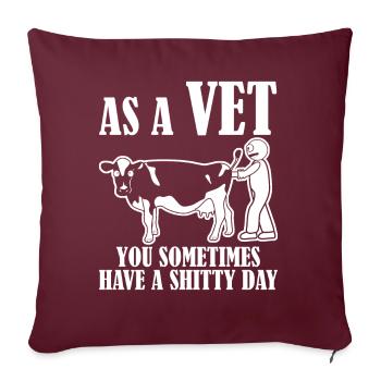 Vétérinaire avec de journée de médecine vétérinaire - Housse de coussin décorative 45 x 45 cm - bordeaux - Devant