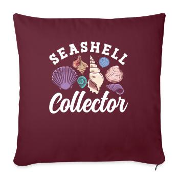 Collecteurs de coquillages Les collecteurs de moules ramassent les moules - Housse de coussin décorative 45 x 45 cm - bordeaux - Devant