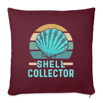 Collecteurs de coquillages Les collecteurs de moules ramassent les moules - Housse de coussin décorative 45 x 45 cm - bordeaux - Devant