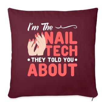 Vernis à ongles Nail Design Manucure Nail Studio Nails - Housse de coussin décorative 45 x 45 cm - bordeaux - Devant