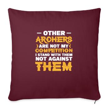 Archerie - Housse de coussin décorative 45 x 45 cm - bordeaux - Devant