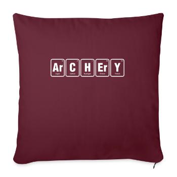 Archerie - Housse de coussin décorative 45 x 45 cm - bordeaux - Devant