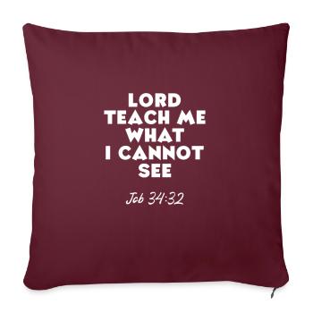 Bible Bible Versets chrétiens Don de Jésus - Housse de coussin décorative 45 x 45 cm - bordeaux - Devant