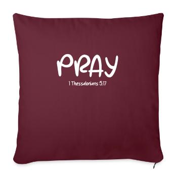 Bible Bible Versets chrétiens Don de Jésus - Housse de coussin décorative 45 x 45 cm - bordeaux - Devant