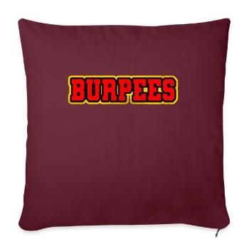 Burpees - Housse de coussin décorative 45 x 45 cm - bordeaux - Devant
