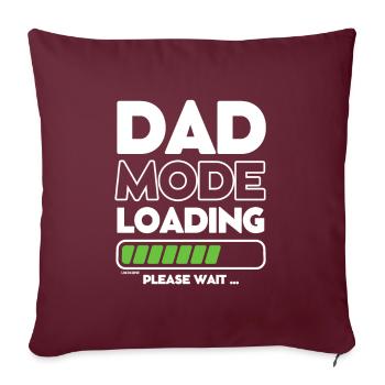 Laden bald Papa -DAD-Modus wird geladen - Sofakissenbezug 45 x 45 cm - Burgunderrot - Vorne