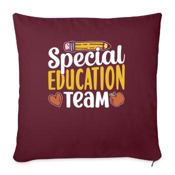 Équipe d’éducation spécialisée Profession d’enseignant Éducation spécialisée - Housse de coussin décorative 45 x 45 cm - bordeaux - Devant