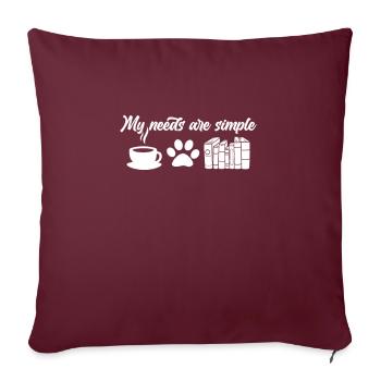 Café Livres de lecture Caféine Espresso Cadeau - Housse de coussin décorative 45 x 45 cm - bordeaux - Devant