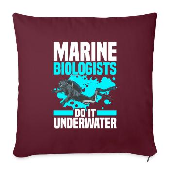 Biologie marine - Housse de coussin décorative 45 x 45 cm - bordeaux - Devant