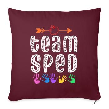 Équipe Enseignants en éducation spécialisée Profession d’éducateur spécialisé - Housse de coussin décorative 45 x 45 cm - bordeaux - Devant