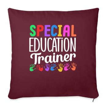 Formateur en éducation spécialisée Enseignant en éducation spécialisée - Housse de coussin décorative 45 x 45 cm - bordeaux - Devant