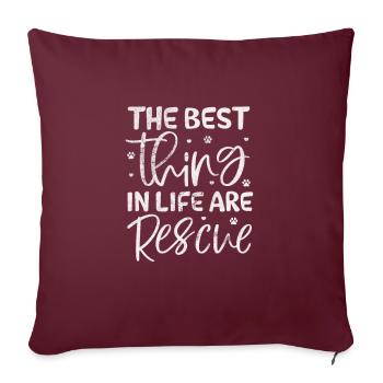 Animal Rescue Animal Rights Animal Love Pet Gift - Housse de coussin décorative 45 x 45 cm - bordeaux - Devant