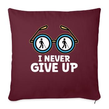 Blindheit Je n’abandonne jamais la conscience de la cécité - Housse de coussin décorative 45 x 45 cm - bordeaux - Devant