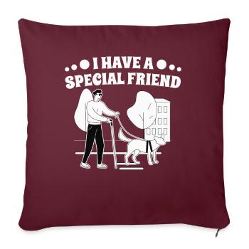 Blindheit Special Friend Conscience de la cécité - Housse de coussin décorative 45 x 45 cm - bordeaux - Devant