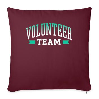 Bénévole Équipe Profession Bénévole - Housse de coussin décorative 45 x 45 cm - bordeaux - Devant