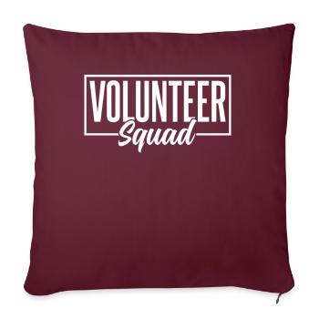 Équipe de bénévoles Bénévole - Housse de coussin décorative 45 x 45 cm - bordeaux - Devant
