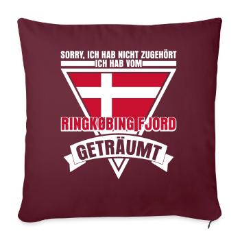 Ringkøbing Fjord Witz Flagge Dänemark - Sofakissenbezug 45 x 45 cm - Burgunderrot - Vorne